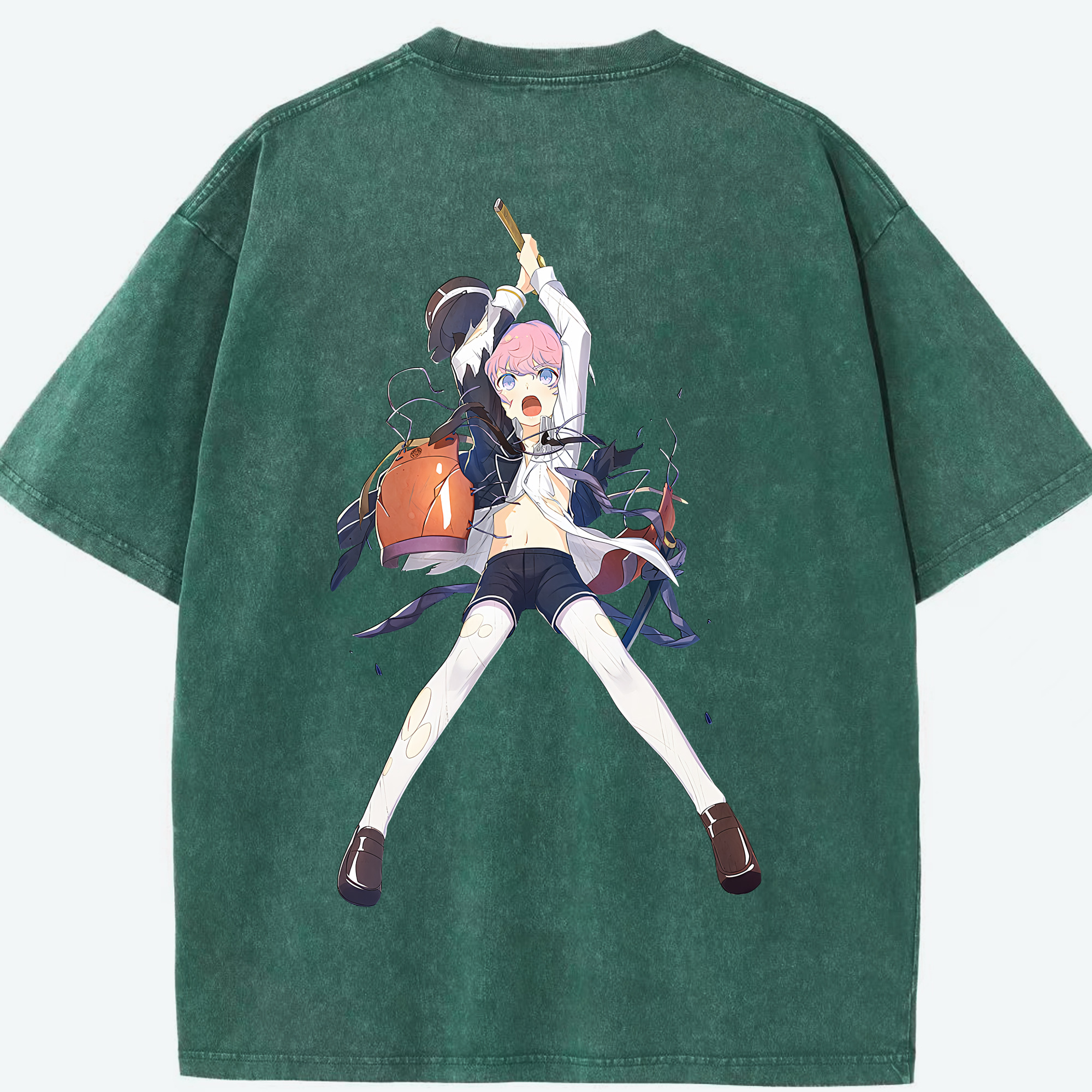 （画像用） 刀剣乱舞 Touken Ranbu 綿100% ヴィンテージ風 半袖Tシャツ（背面プリント）